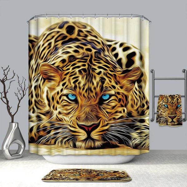 rideau de douche panthère