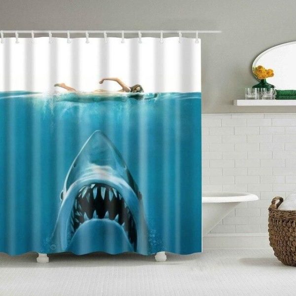 rideau de douche requin