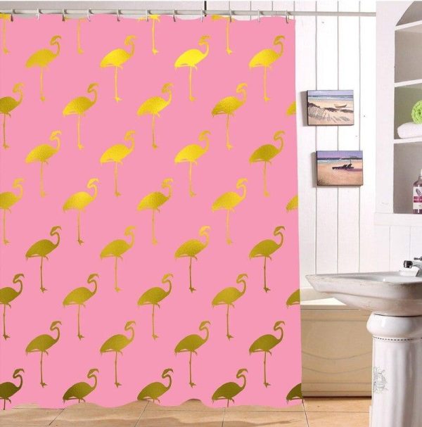 rideau de douche rose gold