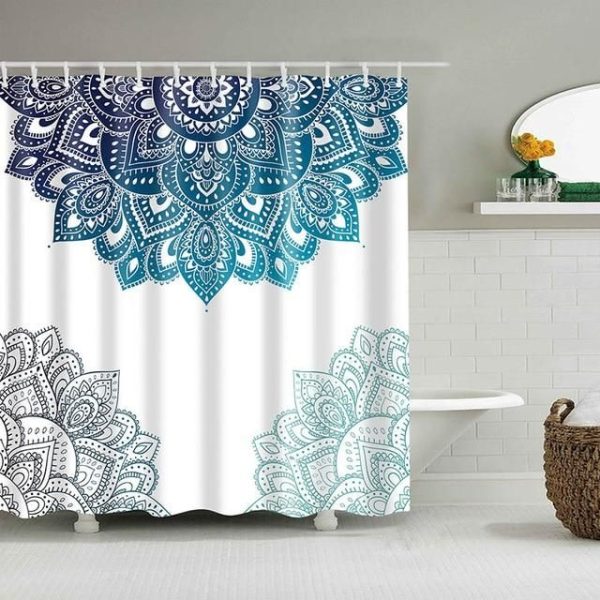 rideau de douche tissus mandala