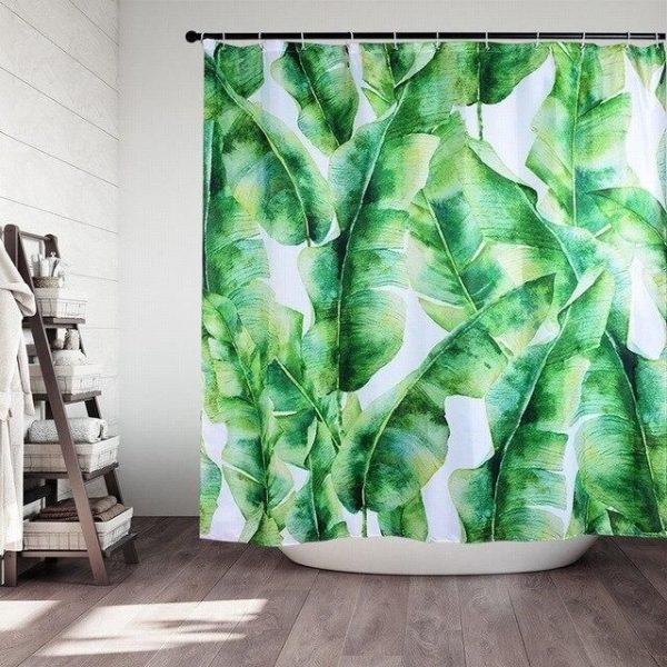 rideau de douche végétal