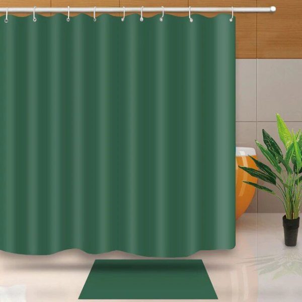 rideau de douche vert émeraude