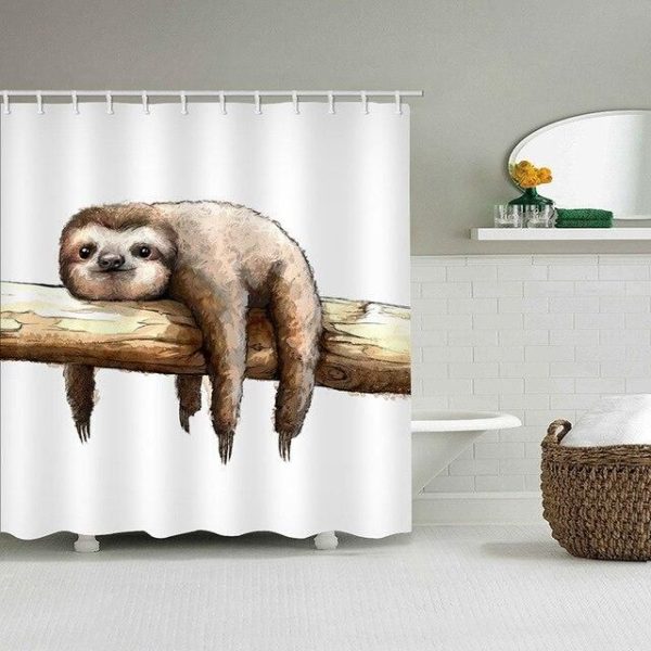 rideau paresseux pour salle de bain